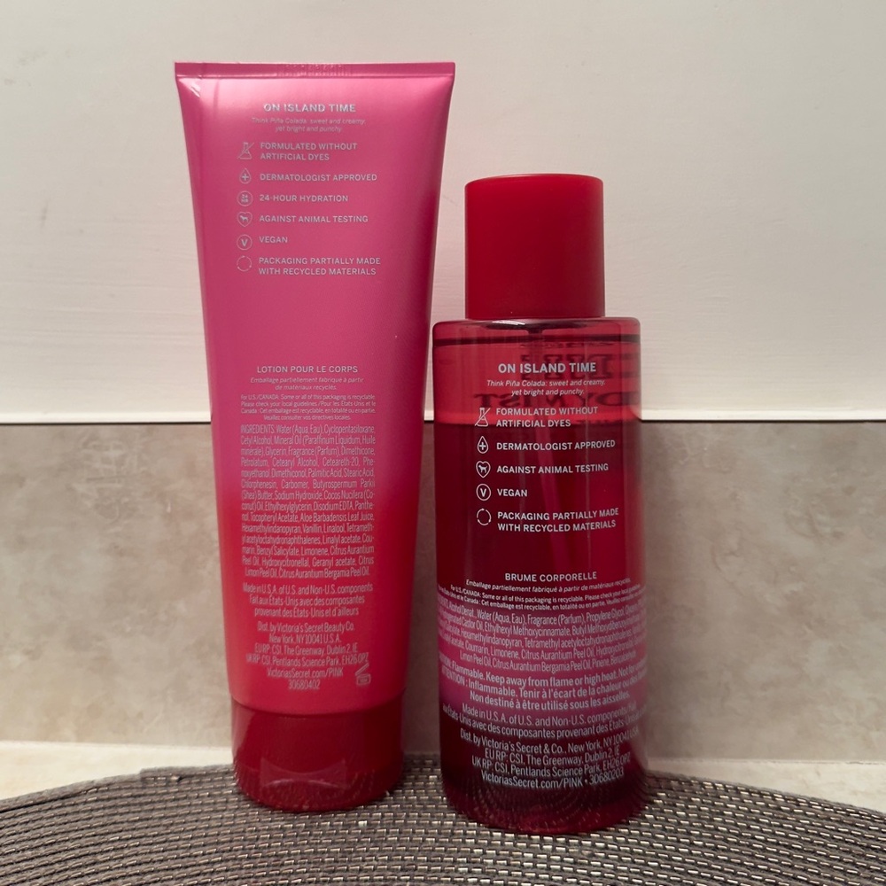 NEW PINK Victoria's Secret Beach Babe Body Lotion & Mist Set - Picture 2 of 2